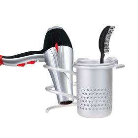 Aluminum Wall Mounted Hair Dryer Storage