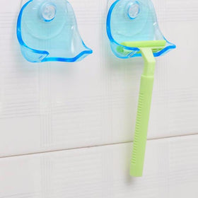 Clear Blue Plastic Super Suction Storage