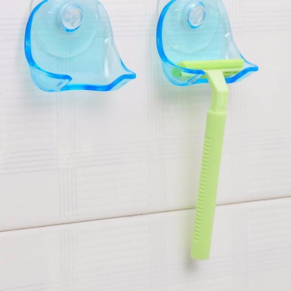 Clear Blue Plastic Super Suction Storage